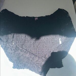 Crave Fame Black Textured Top